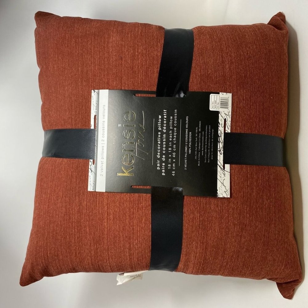 Modern Kensie Velvet Pair Filled Decorative Pillow